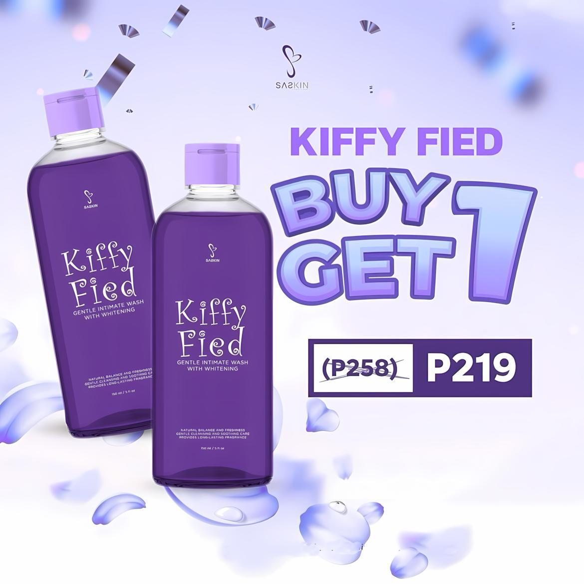 FreeShipping Philippines BUY 1 TAKE 1 SASKIN Kiffy Fied Feminine Wash 150ML | Kiffyfied Femwash Sachzna