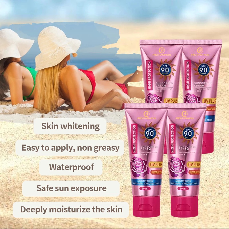 FreeShipping Philippines BUY 2 TAKE 3=5PCS Kiss Beauty SPF90+++ Sunscreen Cream High Protection UV PLUS 60ml Skincare Facial Skin