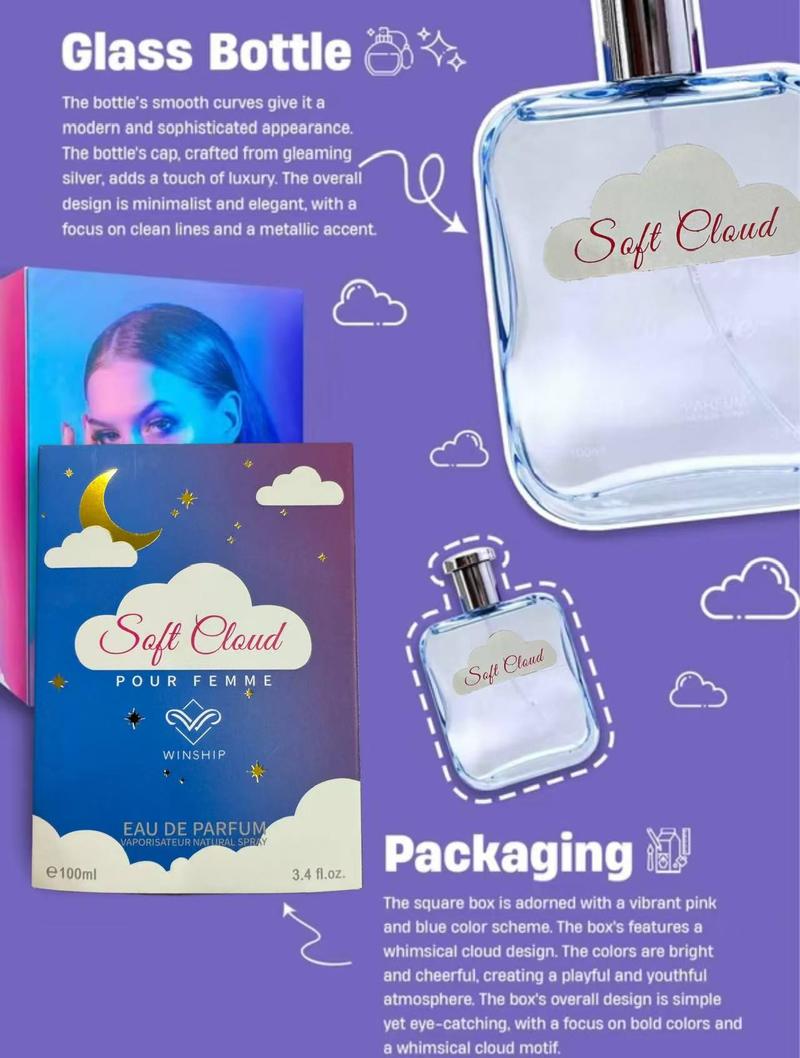 FreeShipping『BUY 1 TAKE 2』3*100ML WINSHIP Soft Cloud Perfume Long-lasting Fragrance Body Spray Scent For Women Cloud Cream Vanilla Perfume For Women Experience the Allure of Natural Fragrances Enhance