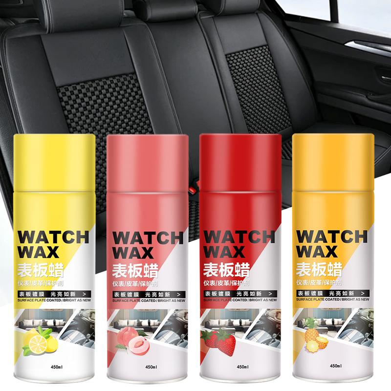 FreeShiping BUY 1 TAKE 2 450mL Car Interior Cleaning Spray Plastic and Leather Refinishing Agent Fragrance Car WATCH WAX